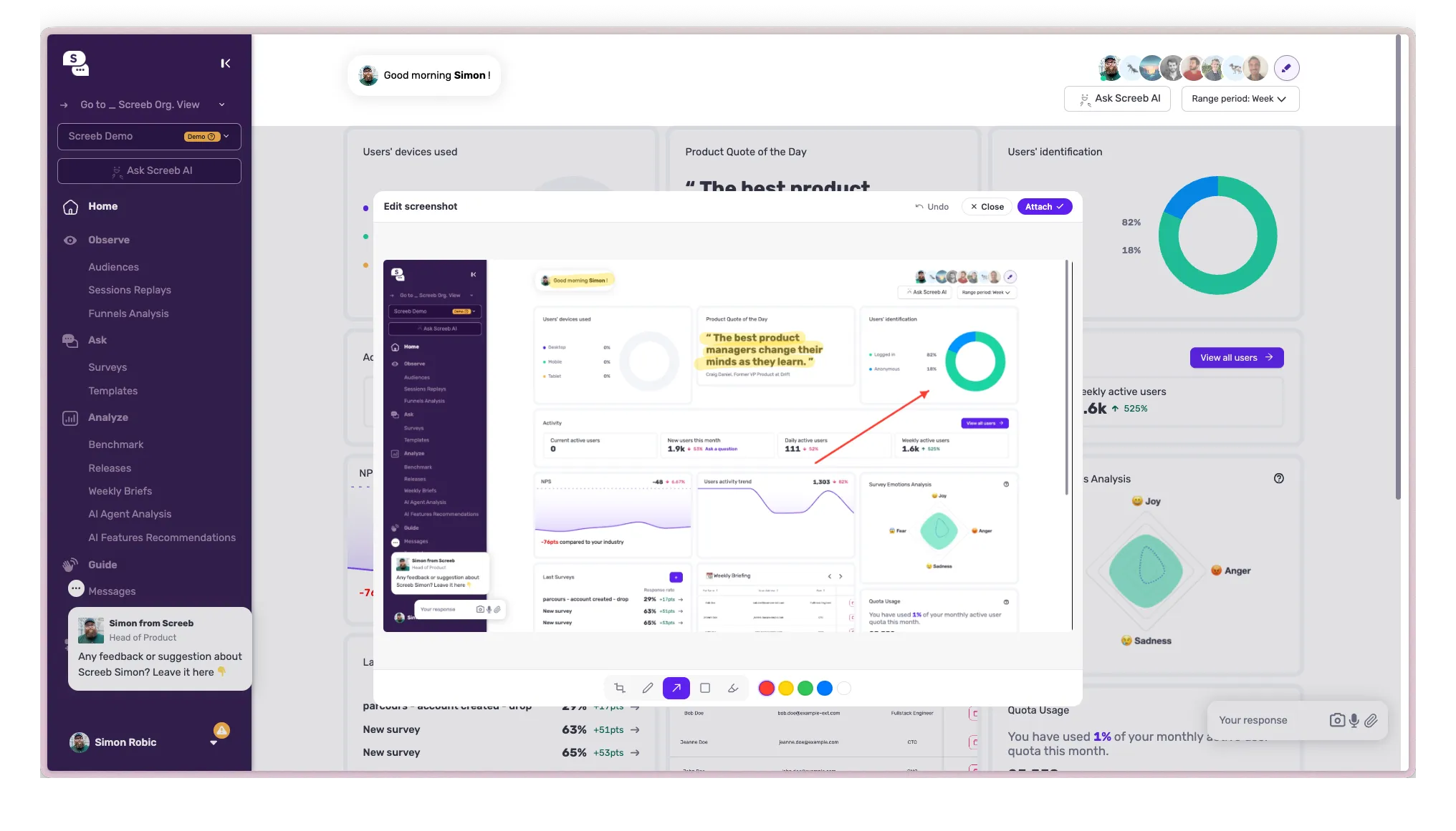 Screenshot & Image Responses