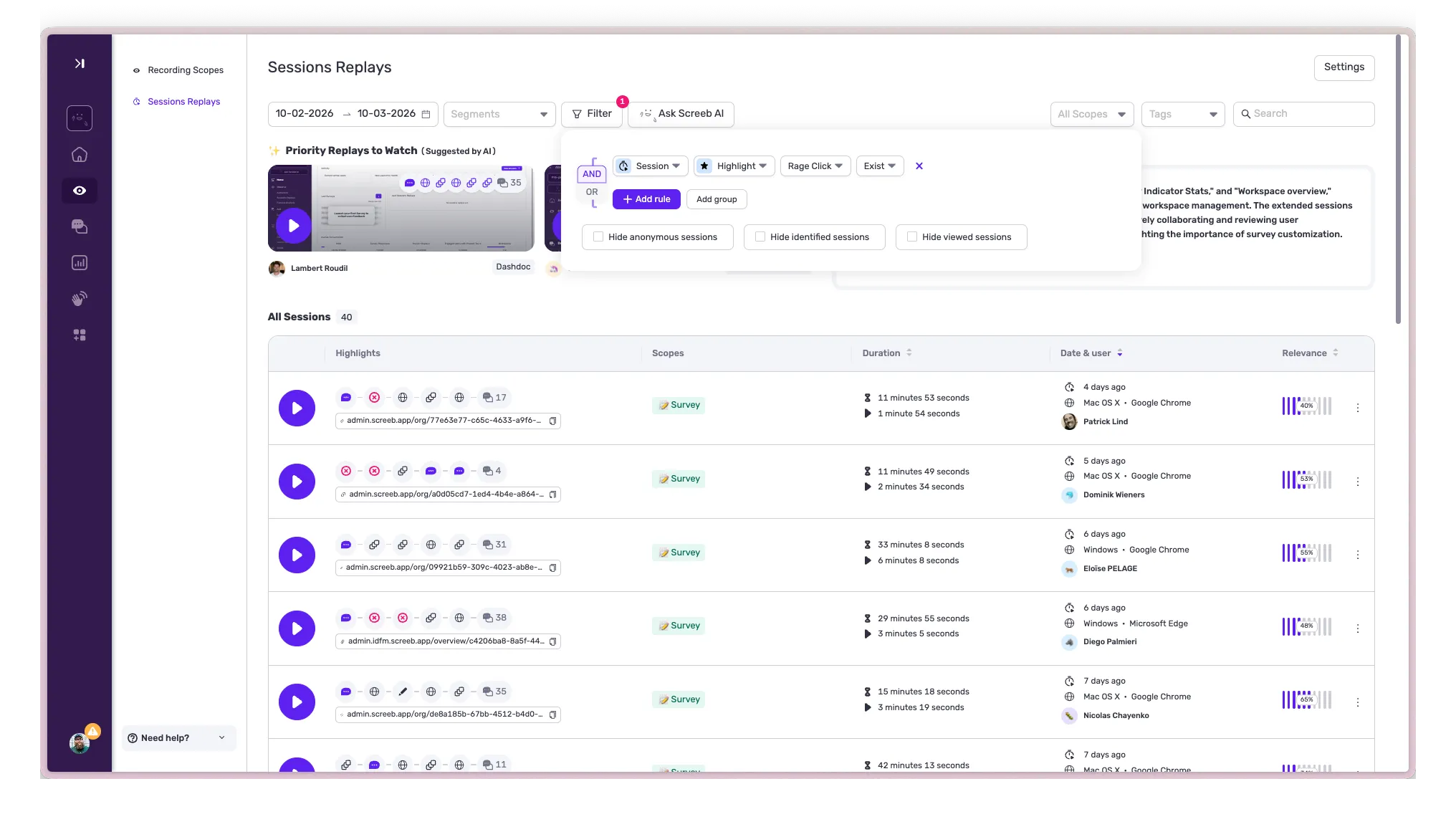 Rage Click Detection