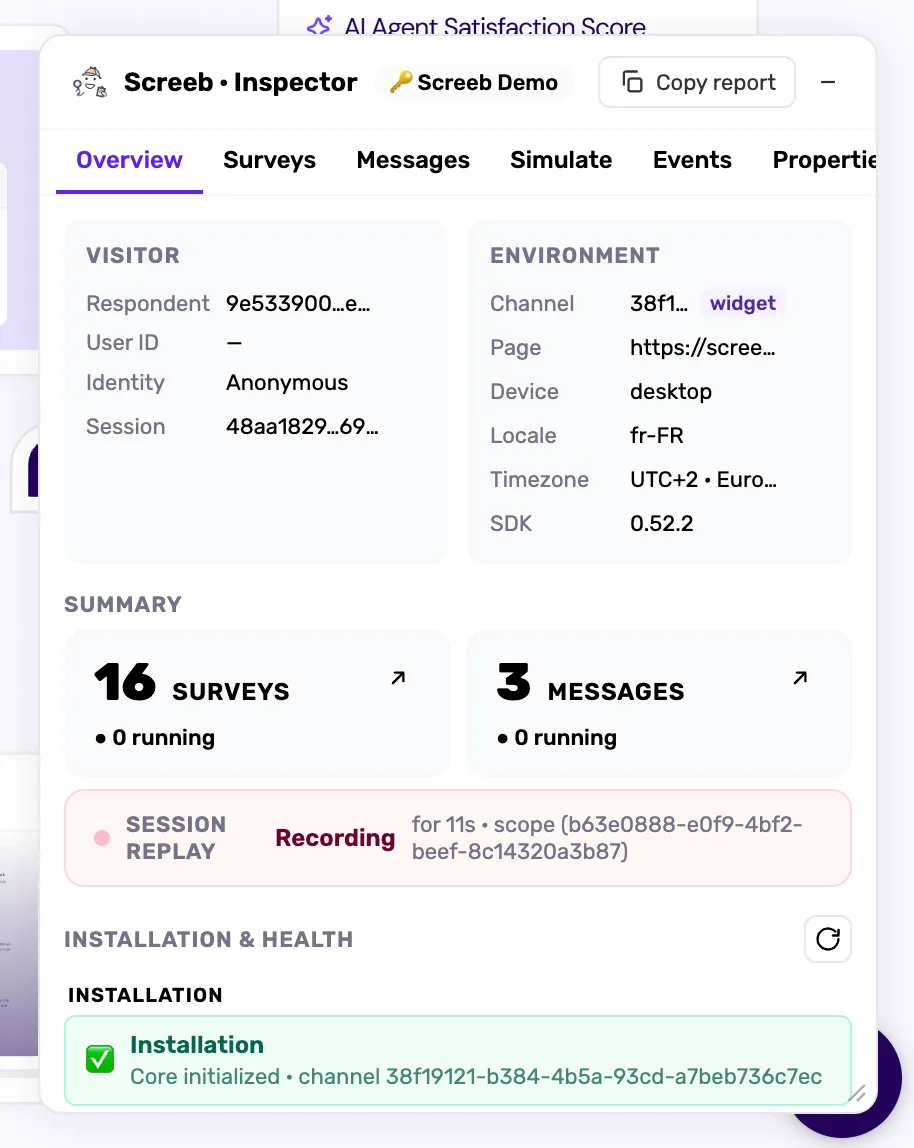 Screeb Inspector: QA Your Whole Implementation, Live on Your Page